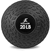 ProsourceFit Slam Medicine Balls 5, 10, 15, 20, 25, 30, 50lbs Smooth and Tread Textured Grip Dead Weight Balls for Strength and Conditioning Exercises, Cardio and Core Workouts