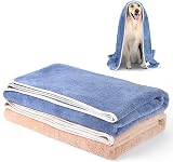 TAIYUNWEI Dog Towel 2 Pack Large Microfiber Pet Bath Towel 140x70cm