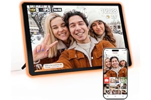 ApoloSign Neon Light Digital Picture Frame - 10.1" HD Display | AI Color-Changing LED Strip Digital Photo Frame | Quick Share Photos/Videos, Easy Setup in Frameo App | Best Digital Frame for Gifting