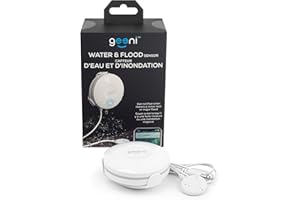 Geeni WiFi Water Leak Sensor and Alarm, Smart Water & Flood Sensor, Requires 2.4 GHz Wi-Fi, App Notifications, No Hub Require