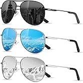 Eiuizah Polarized Aviator Sunglasses for Men Women- Classic Sun Glasses for Driving Fishing with UV Protection