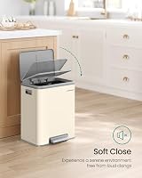 SONGMICS Kitchen Bin 2 x 4 Gal Double Rubbish Bin with Inner Buckets view 3