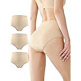 BATTEWA Incontinence Underwear for Women,Leak Proof Underwear Washable Absorbency Cotton Panties Bladder Leakage Protective 50ML(Beige,Large,3-Pack)