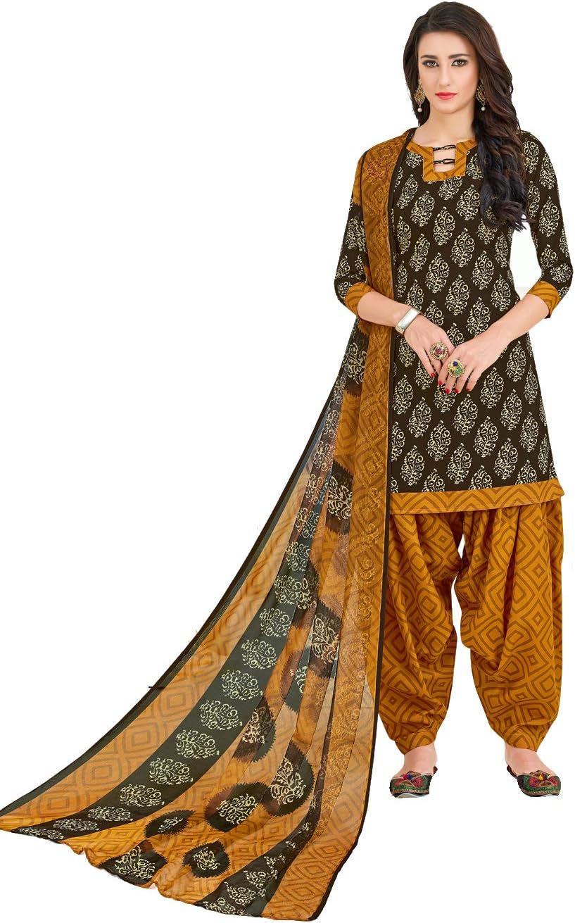 Viva N Diva Salwar Suit Dupatta For Women's Cotton Printed Un-Stitched Dress Material,Free Size