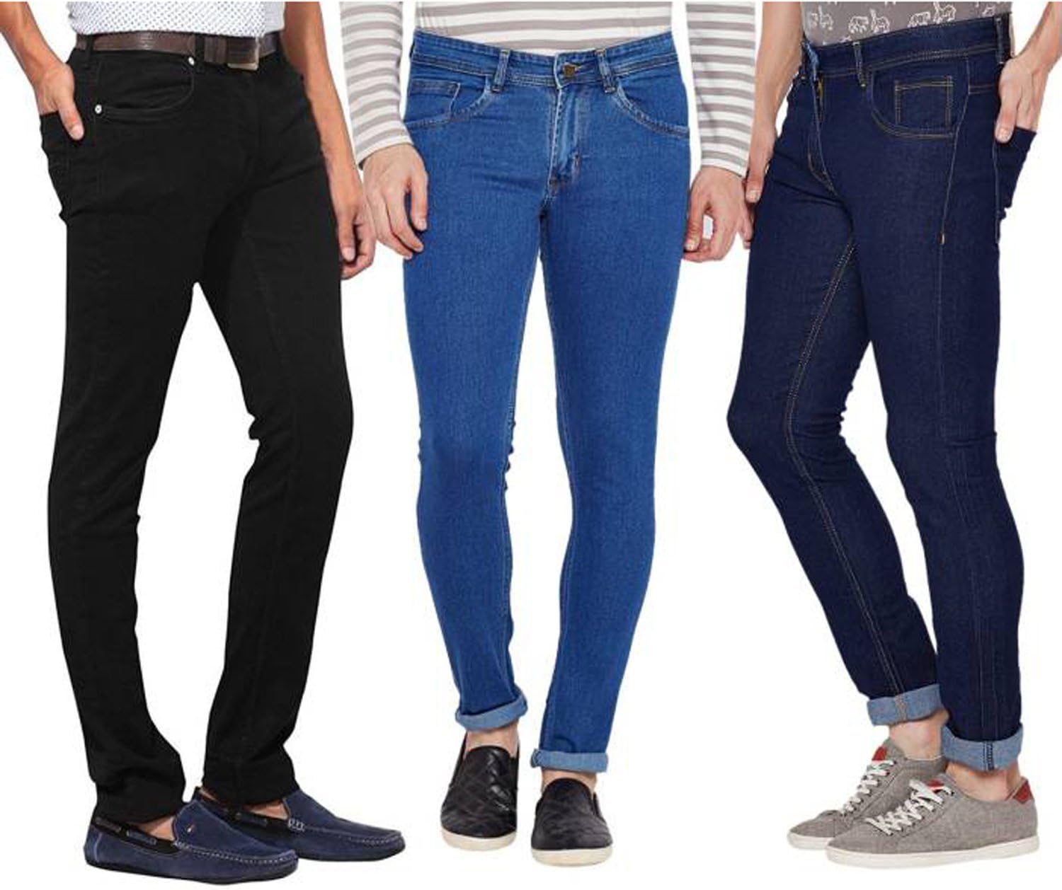 STYLOX Pack of 3 Cotton Jeans for Men