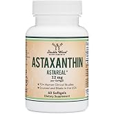 Astaxanthin 12mg Softgels, Clinically Studied AstaReal, 60 Softgels | Triple Strength Antioxidant Supplement, Patented AstaReal, 70+ Human Trials, Grown in USA