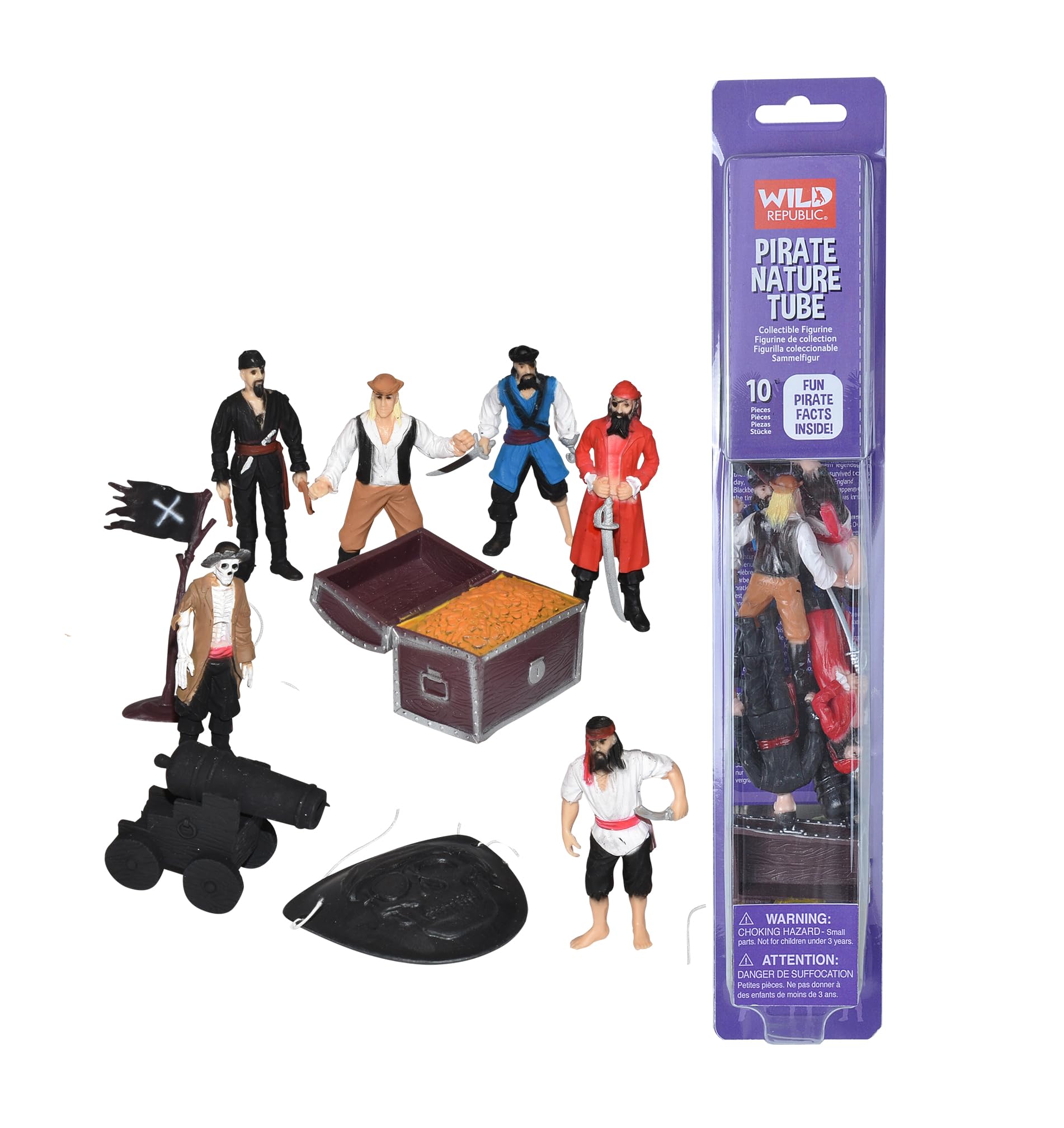 Wild Republic Europe ApS 28cm Tube Pirates,Purple