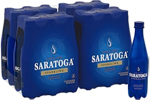 Saratoga Sparkling Spring Water Bottle PET, 16 Oz, 4 6-Pack
