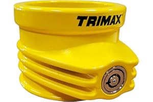 Trimax TFW60 Ultra Tough Alloy 5th Wheel King Pin Lock, (New Improved Version), Yellow