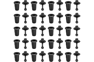 MECCANIXITY Speaker Grill Guides Plastic Black Ball Socket Type Frame Box Body Fixing Snap Fastener Buckle 6mm x 10mm for Spe