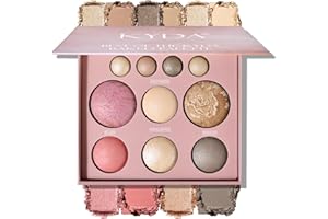 KYDA 10 Colors Best Of The Baked Makeup Palette, Full Size Baked Palette Includes 2 Bronzer, 2 Blush, 2 Highlighters and 4 Ey