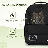Pecute Cat Carrier Rucksack Pet Carry Bag for Dogs Cats Rabbits 42x32x30cm Black view 3