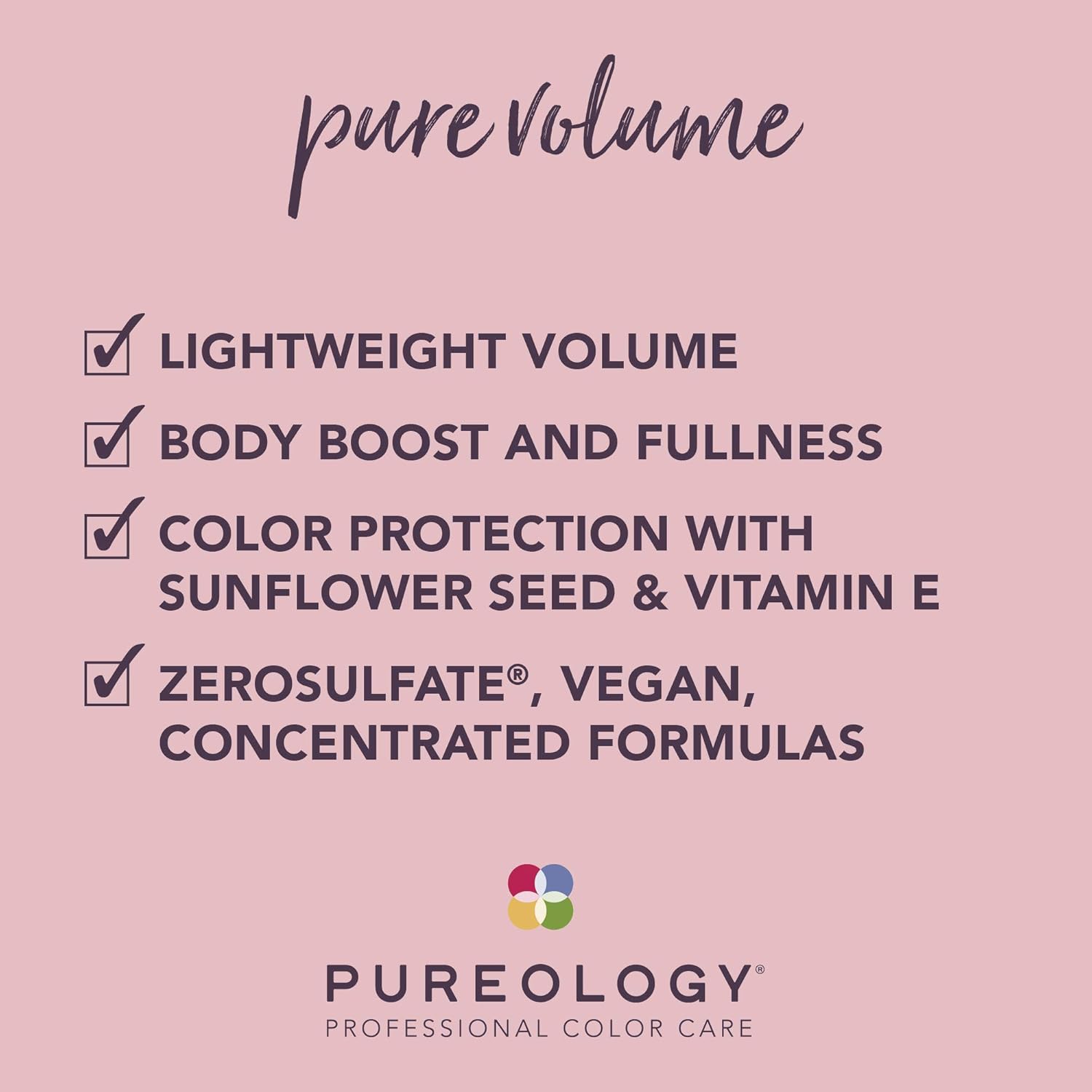 Pureology Pure Volume Shampoo | For Flat, Fine, Color-Treated Hair | Adds Lightweight Volume | Sulfate-Free | Vegan | Updated Packaging | 9 Fl. Oz: Premium Beauty