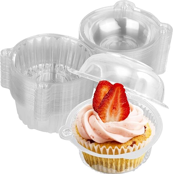 2021 Update Individual Cupcake Container 50 Pack Single Individual