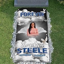 44memory Custom Memorial Grave Blanket Photo