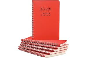 Elan Publishing Company E64-8x4W Wire-O Field Surveying Book 4 ⅞ x 7 ¼ Bright Orange Stiff Cover (Pack of 6)