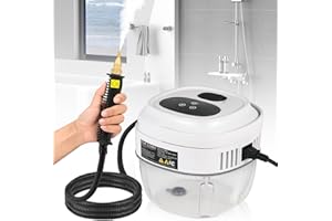 Moongiantgo Handheld Steam Cleaner 2500W High Pressure 1.5L Steamer for Cleaning, Portable Steam Cleaner for Home Kitchen Bathroom, Steam Cleaner for Car Detailing Grout Tile (White)