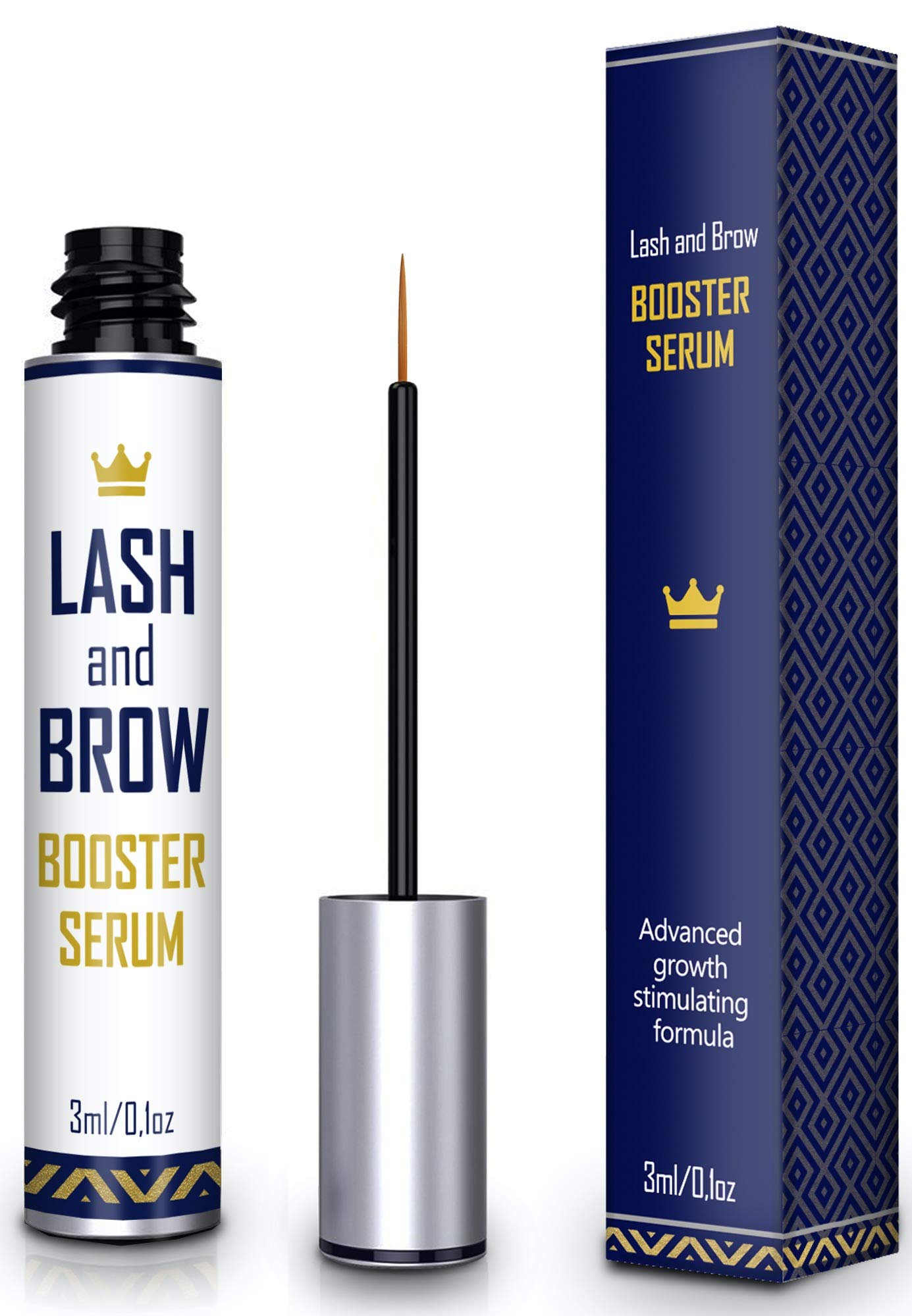 Natural Lash Growth Serum - Eyebrow Growth Enhancer - Eyelash Booster to Grow Longer Eyelashes - Lash Boost &amp; Brow Enhancing Serum