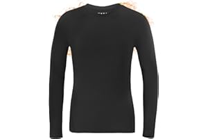 Roadbox Boys Thermal Compression Shirt, Fleece Lined Long Sleeve Undershirt, Youth Hockey Base Layer for Football Baseball