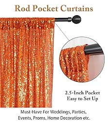 ShinyBeauty Photobooth Backdrop 4FTx7FT Orange