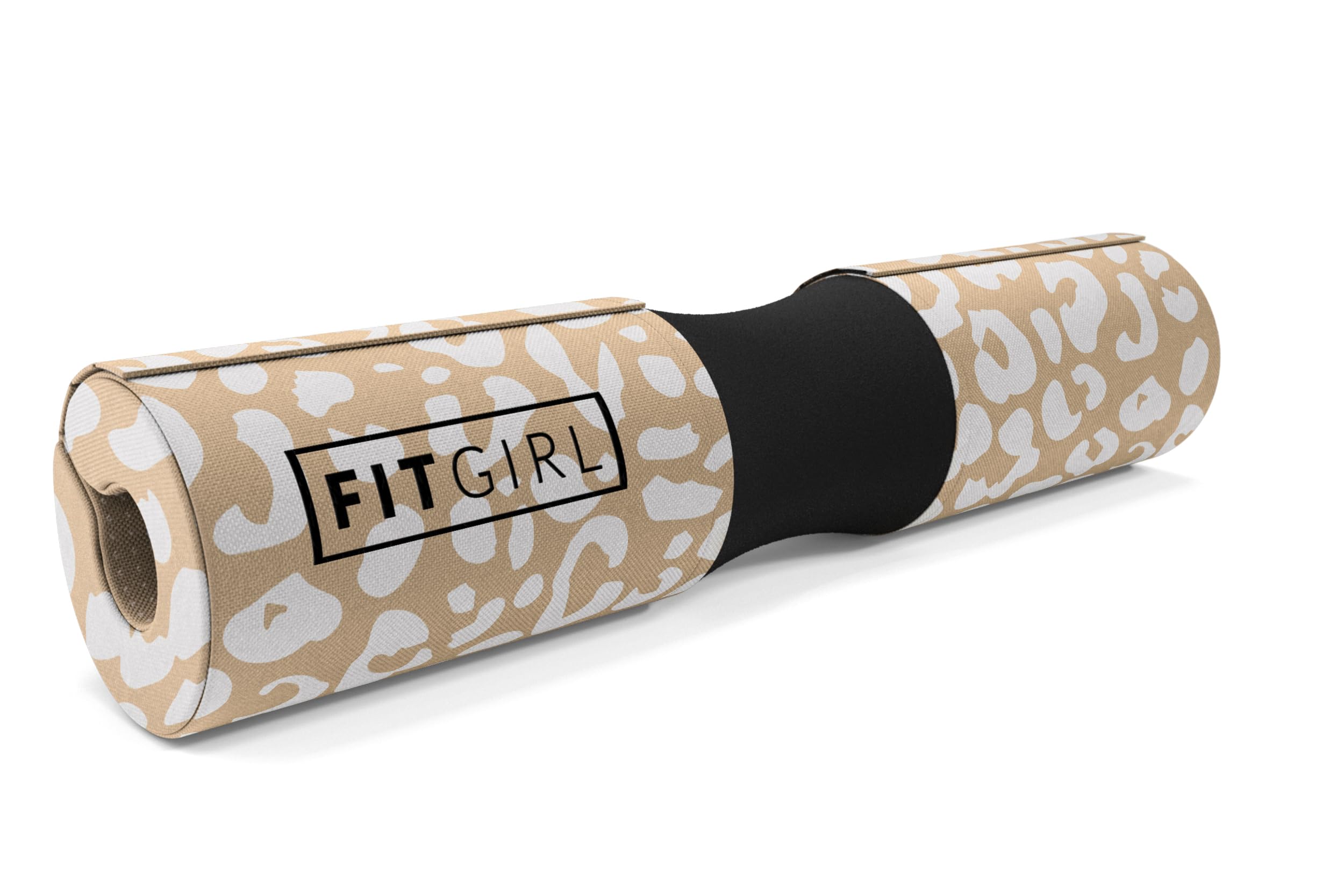 Photo 1 of FITGIRL - Squat Pad and Hip Thrust Pad for Leg Day, Barbell Pad Stays in Place Secure, Thick Cushion for Comfortable Squats Lunges Glute Bridges, Olympic Bar and Smith Machine (Beige Leopard)