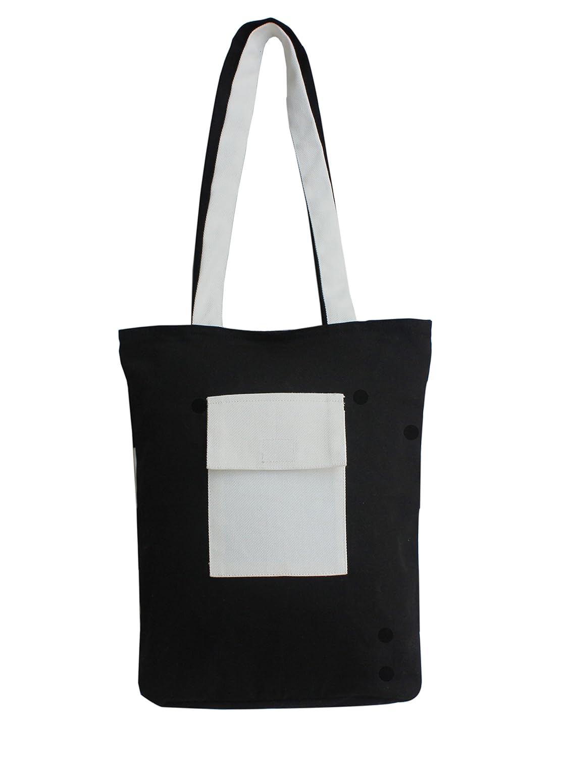 ryan overseas women's cotton black tote bag