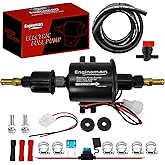 ENGINEMAN Universal Electric Fuel Pump Kit 12V 3-6 PSI Low Pressure with Fuel Filter 6.56 FT 5/16" ID Fuel Line Replacement For Carburetor Lawn Mower Gas Diesel Fuel Transfer Pump