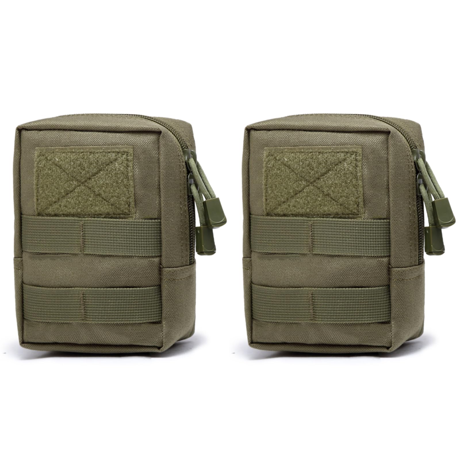 TRIWONDER Molle Pouches EDC Utility Belt Pouch Small Gadget Tool Bag for Tactical Accessories Backpack Vest (Green - 2 Pcs)
