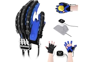 JORWYSTIA Rehabilitation Robot Gloves for Hempiplegia Stroke, Robotic Hand Glove for Hand Dysfunction Recovery, Finger Exerciser Stroke Hand Recovery Device Physical Therapy Equipment (Medium-Left)