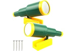Haconba 2 Pack Swingset Telescope Toy Playground Pirate Telescope Plastic Playset Telescope for Outdoor Playhouse Treehouse Jungle Gym Accessories (Green)