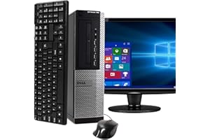 DELL Desktop Computer Package with 22in Monitor(Brands May Vary)(Core I5 Upto 3.4GHz,8GB,1T,VGA,HDMI,DVD,Windows 10-Multi Lan