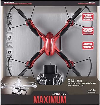 propel maximum x15 hybrid stunt drone with hd camera and wifi