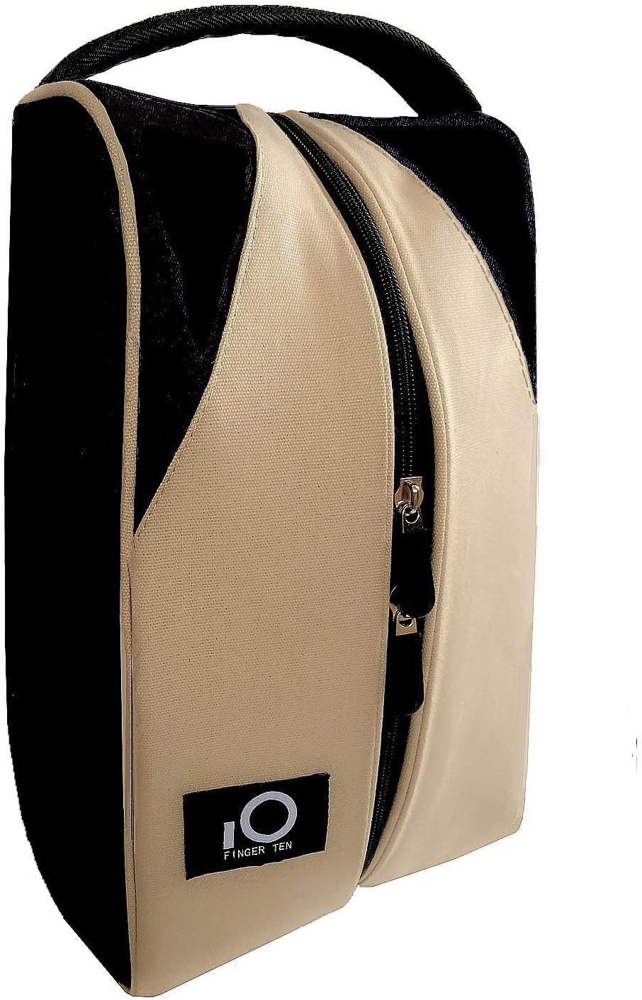 Golf Shoe Bag with Clip for Men Ladies Zippered Tote, Shoe Carrier Bags Light Portable Large fit for Gym Soccer Football Sport Travel Match (Black)