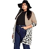 Avenue Women's Plus Size Ula Splice Coatigan