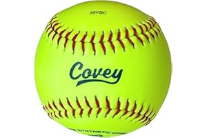 COVEY SPORTS Covey 10 Inch Softball Balls for 8U & 6U Ages - (Multi-Packs) - Girls Youth Softballs with Soft Rubber Core, Low Compression Practice Ball for Safety