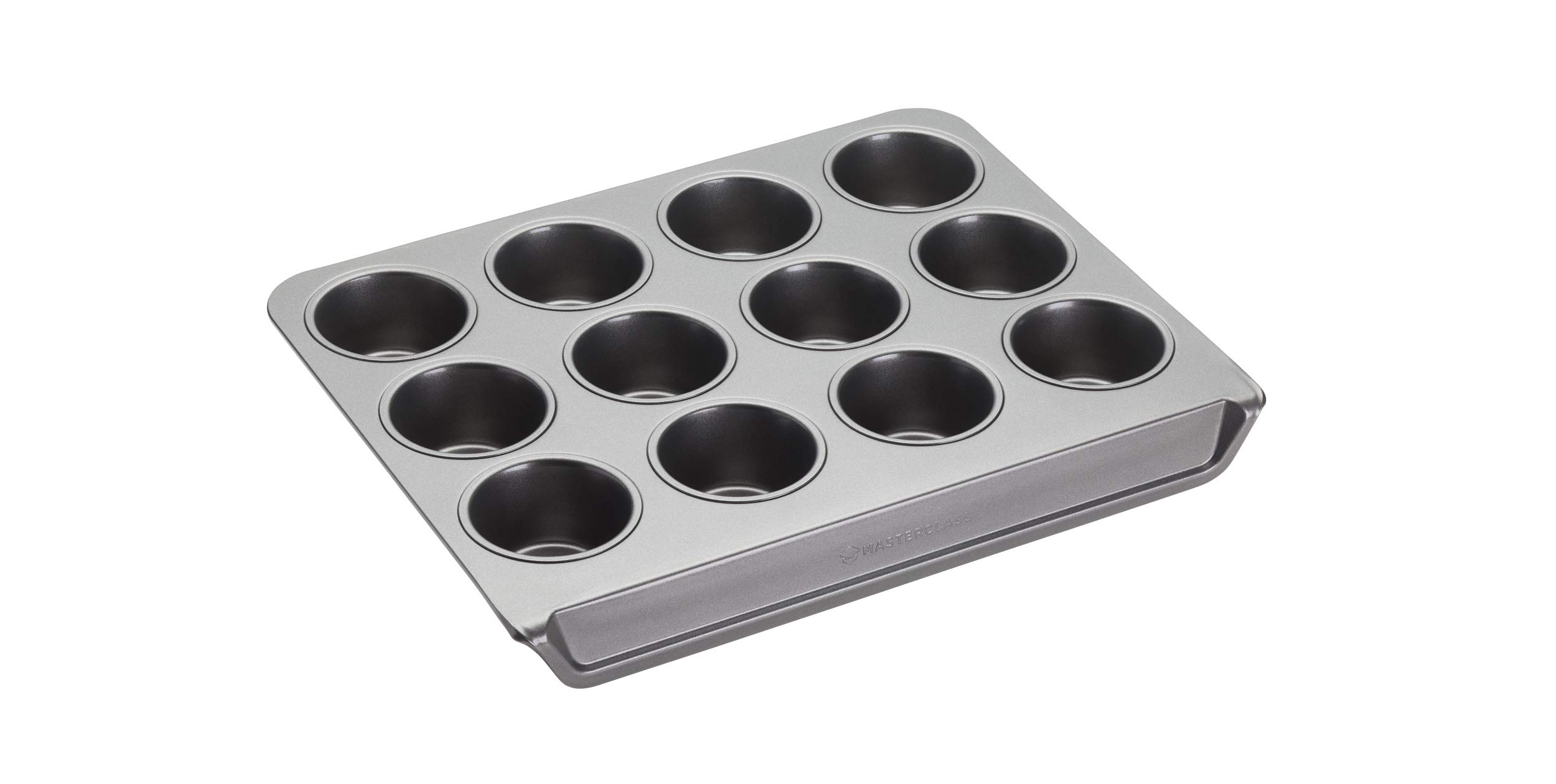 MasterClass Smart Stack Vertical Stacking 12 Hole Muffin Tray with PTFE, PFOA and BPA Free Non Stick, Carbon Steel, 37 x 29 x 4cm