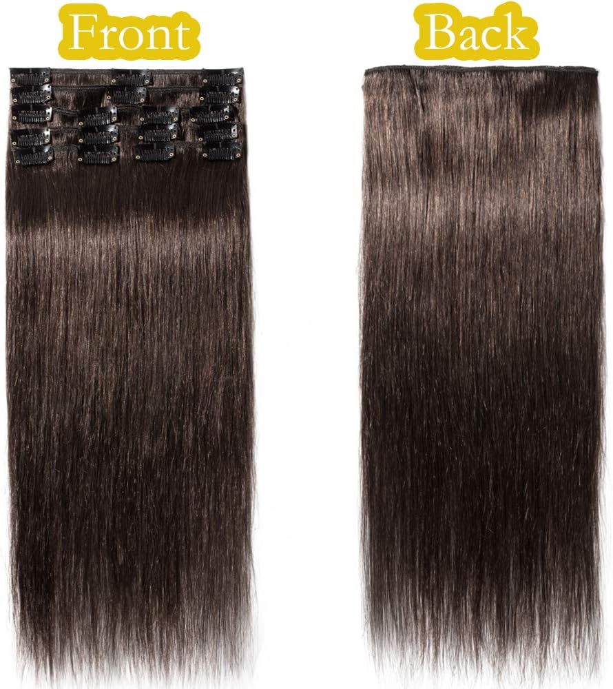 Silk-co Hair Extensions Clip in Hair Extension Human Hair (14"-60g - Image 5