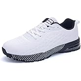 DNOEKW Mens Running Tennis Shoes Athletic Sneakers for Gym Jogging Workout Sport Shoe WhiteBlack US 11.5