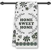 CosxHabitat Boho Home Sweet Home Kitchen Dish Towels,Housewarming Newhome Gifts for Bathroom Kitchen,Farmhouse Cottagecore Floral Hand Tea Towels,16x24 Inches