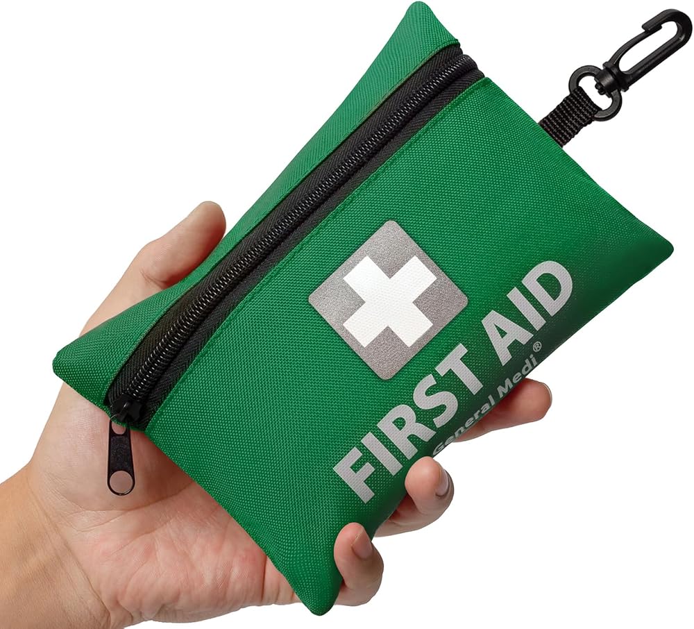 General Medi Mini First Aid Kit 92 Pieces Travel Home Office Vehicle Green