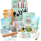 Pott’d Home Pottery Candle Making Kit, DIY Candle Making Kit for Adults. Make Your Own Candles with Air-Dry Clay, Wax, Wicks,