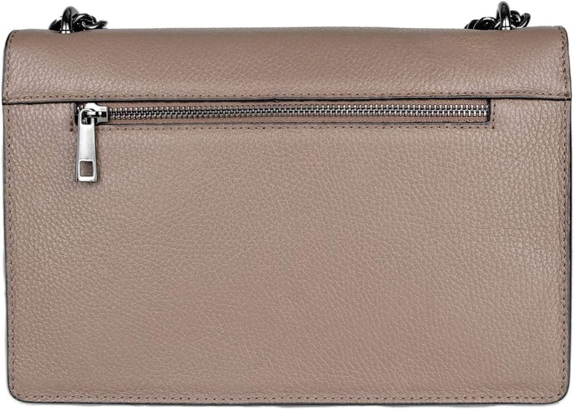 RACHEL PEBBLE Italian leather women's super shoulder handbag flap cross-body bag metal chain bag pebble grained leather