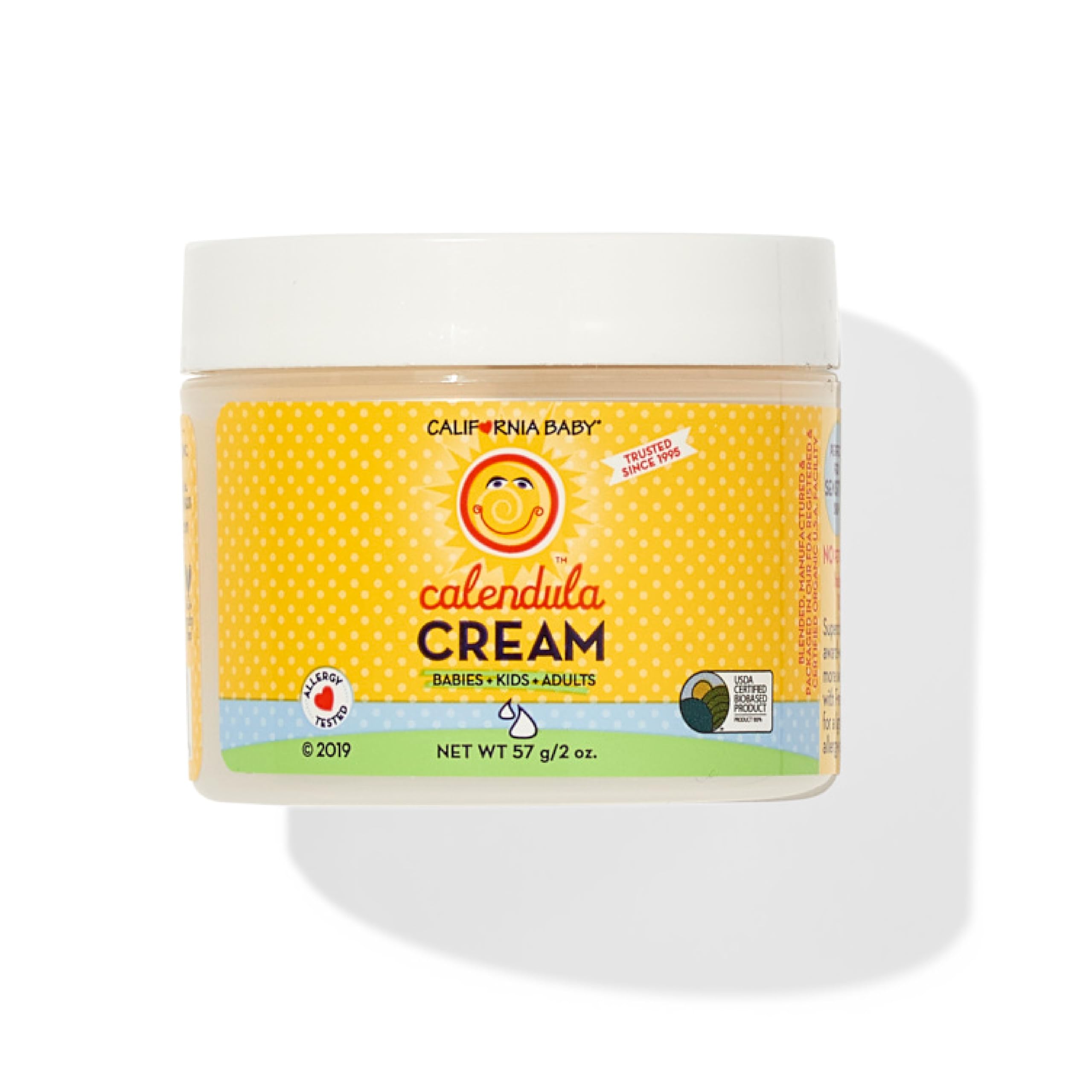 California Baby Calendula Cream | 100% Plant-Based Moisturizer | Lavender Baby Lotion | Face Moisturizer For Dry Skin | Hypoallergenic | 2.9 oz / 82g