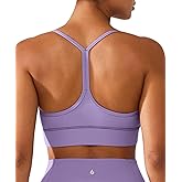 BRXL Y Back Sports Bras for Women Padded Racerback Low Impact Soft Thin Strap Workout Yoga Gym Casual