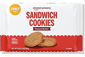 Amazon Grocery, Peanut Butter Sandwich Cookies, 1 Lb (Previously Happy Belly, Packaging May Vary)