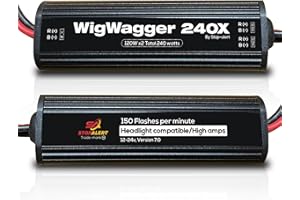Stop-Alert WigWagger 240 Headlight Wig Wag Alternating Flasher Electronic Relay LED Xenon Halogen HID Incandescent - Emergency Police Ambulance Trucks 10 AMP 240W 12-24V 150 FPM
