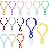 Xthrotsenk 50 PCS Plastic Keychain Clip Key Chain Hooks Plastic Multicolor Lobster Claw String Key Ring Keychain Clips for Crafts, Keys, Backpacks, Stuffed Animals, Crafts, DIY