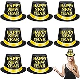 Denylo pro New Years Eve Party Supplies Glitter Paper Top Hats New Years Eve Hats for New Year Party Photo Props Supplies