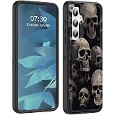 BFUKVOU for Galaxy A17 5G Case, Dust-Proof Port Cover, Full Body Silicone Rubber Covered, Non-Slip Drop-Proof Phone Case for Samsung Galaxy A17 5G 6.7 inch 2025,Cool Skull Skeleton