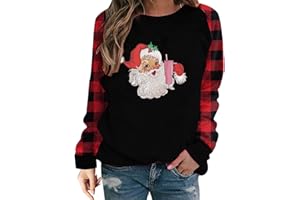 YAFINMO Womens Christmas Shirt Funny Xmas Graphic T-Shirt Loose Casual Merry Christmas Tee Women Christmas Tops